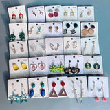 Multicolor Geometry Dangle Drop Stud Earrings Mix Style Flower Party Jewelry