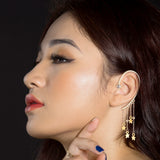 20 Pairs Brass Cuff Earring Rhinestone Settings 4mm Fit 56x36x4mm