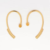 20 Pairs Brass Cuff Earring Rhinestone Settings 4mm Fit 56x36x4mm
