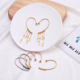 20 Pairs Brass Cuff Earring Rhinestone Settings 4mm Fit 56x36x4mm