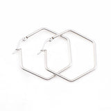 20 Pairs Stainless Steel Geometric Earrings, Silver Plated Jewelry for Women