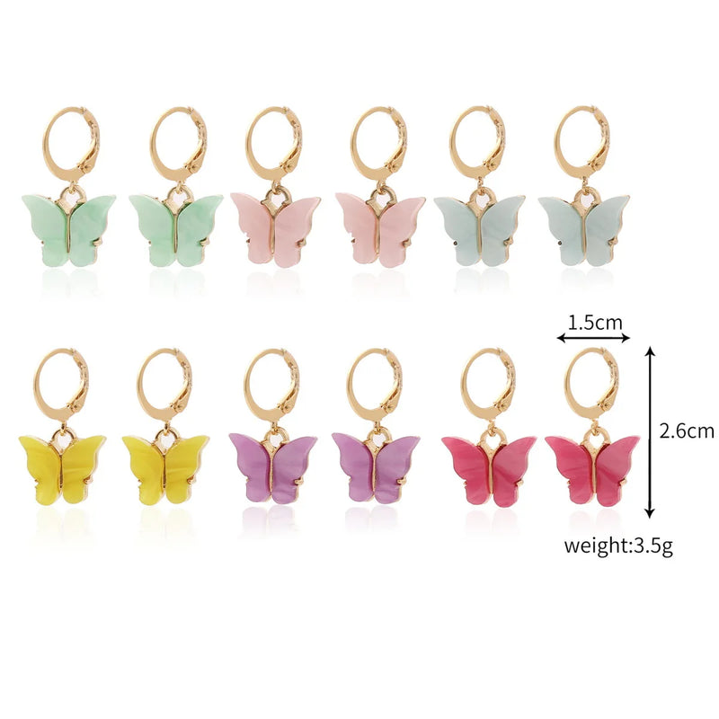 Butterfly Bee Dangle Earrings for Women Girls Anti-allergic
