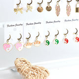 20 Pairs Lucky Charm Enamel Hoop Earrings for Women Girls Mix Style Gift