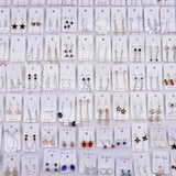 20Pairs Sparkling Star Love Silver Plated Earrings for Women Girl Gift