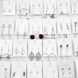 20Pairs Sparkling Star Love Silver Plated Earrings for Women Girl Gift