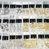 20Pairs Sparkling Star Love Silver Plated Earrings for Women Girl Gift
