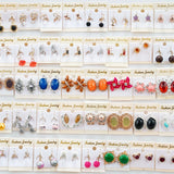 20Pairs Sparkling Star Love Silver Plated Earrings for Women Girl Gift