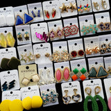 20Pairs Sparkling Star Love Silver Plated Earrings for Women Girl Gift