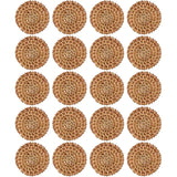 20Pc 40Mm Rattan Disc Pendant for Boho Earrings & Decor