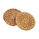 20Pc 40mm Natural Rattan Disc Pendant for Boho Earrings, Dresser Knobs