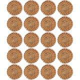 20Pc 40mm Natural Rattan Disc Pendant for Boho Earrings, Dresser Knobs