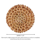 20Pc 40mm Natural Rattan Disc Pendant for Boho Earrings, Dresser Knobs