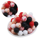 20Pc Sunflower Daisy Silicone Beads Teething Pearls Leopard Print