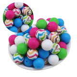 20Pc Sunflower Daisy Silicone Beads Teething Pearls Leopard Print