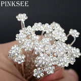 20Pc Wedding Hair Pins Accessories Simulated Pearl Flower Crystal Hair Clips