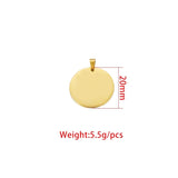 20Pcs Mirror Polish Stainless Steel Round Discs Charms For DIY Necklaces