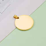 20Pcs Mirror Polish Stainless Steel Round Discs Charms For DIY Necklaces