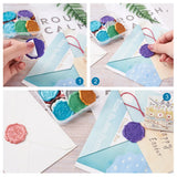 20Pcs Assorted Color Adhesive Wax Seal Stickers Wedding Birthday Envelope