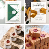 20Pcs Assorted Color Adhesive Wax Seal Stickers Wedding Birthday Envelope