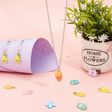 20Pcs Fruit Vegetable Enamel Pendant Charms Alloy Charms for Jewellery Making