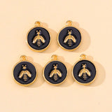 20Pcs Multicolor Enamel Round Alloy Charm Pendant Bee Necklaces Earring