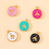 20Pcs Multicolor Enamel Round Alloy Charm Pendant Bee Necklaces Earring