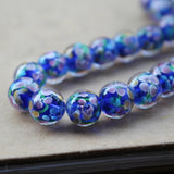20Pcs 12mm Glass Flower Beads for Jewelry Making Royal Retail