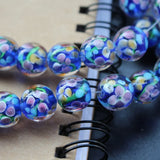 20Pcs 12mm Glass Flower Beads for Jewelry Making Royal Retail