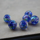 20Pcs 12mm Glass Flower Beads for Jewelry Making Royal Retail