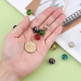 20Pcs 14MM Round Flower Glass Beads For DIY Jewelry Making