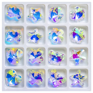 20Pcs 14mm Glass Pendants Beads for DIY Crystal Earing Necklace