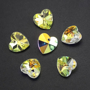 20Pcs 14mm Glass Pendants Beads for DIY Crystal Earing Necklace