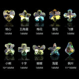 20Pcs 14mm Glass Pendants Beads for DIY Crystal Earing Necklace
