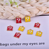20pcs Enamel Mark Charms Oil Drip Pendants for DIY Jewelry Making
