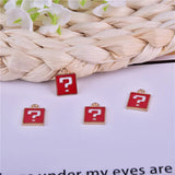 20pcs Enamel Mark Charms Oil Drip Pendants for DIY Jewelry Making