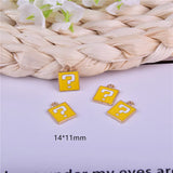 20pcs Enamel Mark Charms Oil Drip Pendants for DIY Jewelry Making