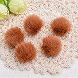 20Pcs 15MM Faux Rabbit Fur KeyChain Pom Ball Pendant