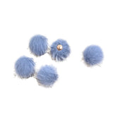 20Pcs 15MM Faux Rabbit Fur KeyChain Pom Ball Pendant
