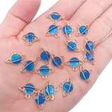 20Pcs Colorful Universe Planet Enamel Charm Pendant DIY Earring Bracelet Jewelry