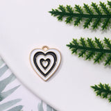 20Pcs Enamel Heart Necklace Earrings Bracelet Charm DIY Jewelry Making Materials