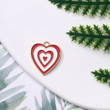 20Pcs Enamel Heart Necklace Earrings Bracelet Charm DIY Jewelry Making Materials