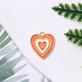 20Pcs Enamel Heart Necklace Earrings Bracelet Charm DIY Jewelry Making Materials