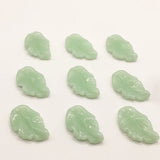 20Pcs Glass Leaf Beads Gradient Crystal Leaves DIY Jewelry