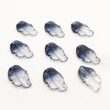 20Pcs Glass Leaf Beads Gradient Crystal Leaves DIY Jewelry