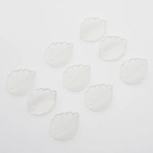 20Pcs Glass Leaf Beads Crystal Pendants Gradient Leaves Shape for Earrings DIY