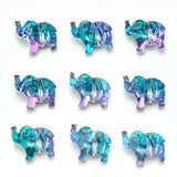 20Pcs Multicolor Elephant Pendants Glass Beads For Jewelry Making DIY