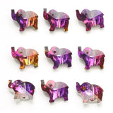 20Pcs Multicolor Elephant Pendants Glass Beads For Jewelry Making DIY