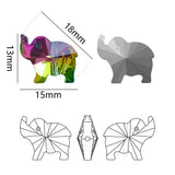 20Pcs Multicolor Elephant Pendants Glass Beads For Jewelry Making DIY