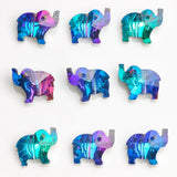 20Pcs Multicolor Elephant Pendants Glass Beads For Jewelry Making DIY