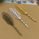 20Pcs Filigree Flower Barrette Hair Accessories